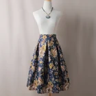 Slanna Hot Selling High Quality OEM Accept Digital Floral Printed High Waist Pleated Skirts for Fashion Skirts