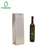 Unique Black PP Woven Handle Wine Bottle Paper Bags With Two Side Logo