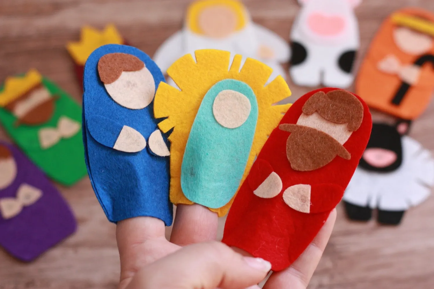 wholesale kids toy handmade animal felt finger puppet