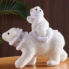 Factory wholesale Christmas store window display decoration Delicate Xmas foam polar bears