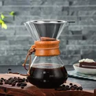 manual drip Heat Resistant High Borosilicate Glass Coffee pot