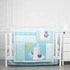 100% Cartoon Animal 100% Cotton Newborn Organic Bed Set Nursing Baby Crib Bedding Set