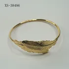 Braided brown and gold synthetic leather bracelet fashion jewelry Handmade Jewelry Metal Bracelet Bangle