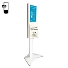 21.5 inch automatic full HD hand sanitizer dispenser contact-free sensor sanitizer digital signage with touch screen