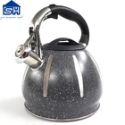 2.6L Stainless Steel Whistling Kettle Gray Painting Tea Kettle Water Kettle