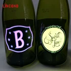 OEM Waterproof illuminated label EL Wine Label LED Wine bottle sticker EL Bottle Label