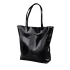 2019 Custom Fashion Black Women Shoulder Tote PU Leather Ladies Hand Bag