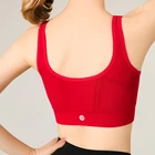 Bra Yoga Sports Bra Sexy Seamless Women Bag Quantity Fitness Shockproof Custom Gym Top Shirts Morandi Color
