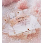 Luxury clear double piece acrylic invitation card for Wedding party