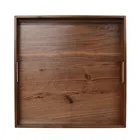 Wood Square Serving Tray Large Vintage Decoracion Large Square Wooden Solid Serving Walnut Wood Tray