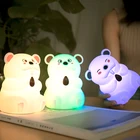 2019 トップ販売ポータブル動物マウスナイトシリコーンライト Led ランプ子供のおもちゃパッティングランプ