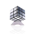 3x3x3 brain smart reliever metal mirror play study magic cube with acrylic box oil