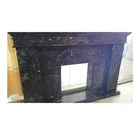 Cheap price high quality natural black honed marble fireplace