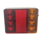 Hot Sales 12V Rectangle Truck Car Trailer Boat Caravan LED Combination Tail Light with Reflector / Stop/ Tail/ Indicator Lamp