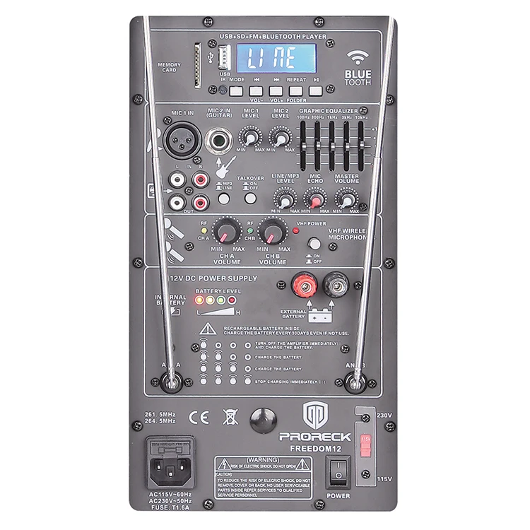 Portable 12Inch Woofer 500 Watt 2 Way USB SD Card Reader Dj PA Bluetooth Speaker - ANKUX.COM