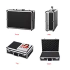 Aluminum Hard Case Foam Black Briefcase ToolBox Carrying Case Portable Tool Case
