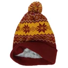 Promotional 16 pattern wholesale lady christmas elk knitted hats knit cap from china
