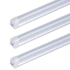 T8 Led Led OEM ODM ETL DLC CE ROSH Clear Cover 4ft 5ft 6ft 8ft V Shape T8 Integrated Led Tube Light