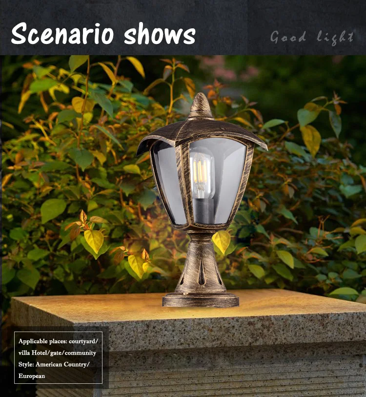 Custom Hot Sale Outdoor Lighting Waterproof Energy Saving Pillar Lights