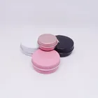 Wholesales black pink blue white white aluminum cosmetic round cream jar container aluminum tin can for cosmetics