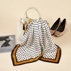 Scarf The Scarf Silk Feeling Scarf Medium Square Satin Head Scarf For Women 27.5X27.5 Inches