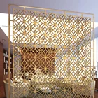 Screen Modern Luxury Bronze Color Metal Screen Partition