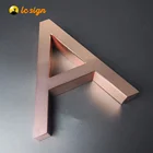 Stainless steel 3d signs led letter advertising metal sign aluminium channel letter for salon shop signs