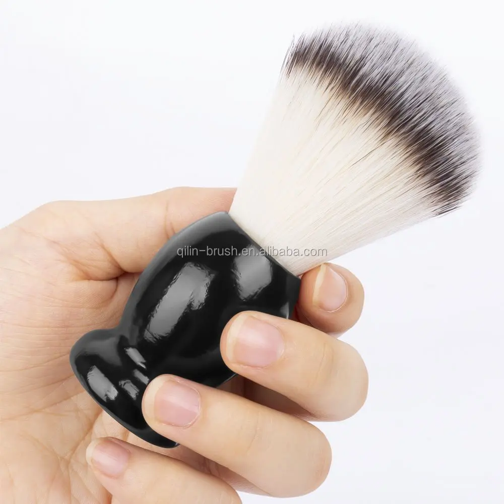 men grooming badger hair shave brush resin handle synthetic soft