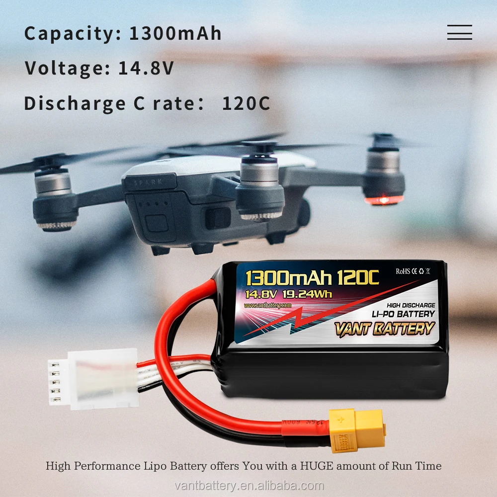 热卖无人机 fpv lipo rc 电池 4s 1300mah 100c 120c