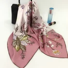 Scarf Woman Zipeiwin Wholesale 2020 Hot Design Print Silk Satin 90*90 Cm Square Silk Scarf For Woman