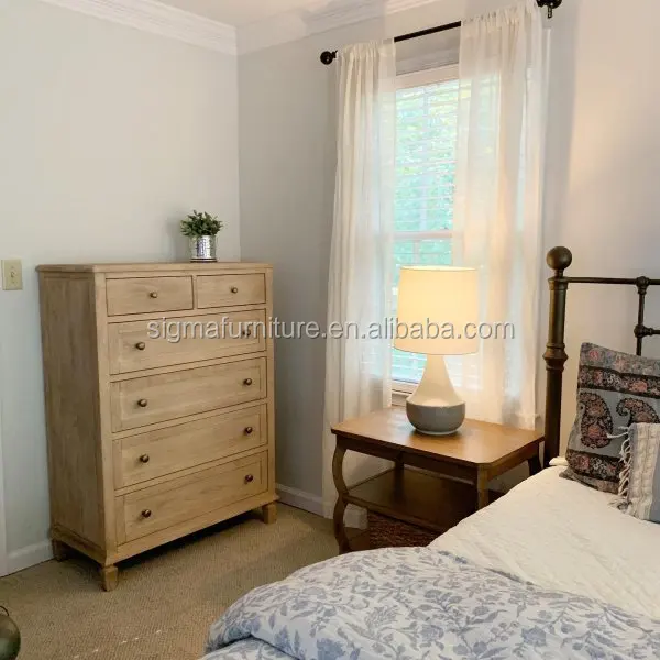 indoor ample hidden storage furniture bedroom furniture 6-Drawer Tall Dresser