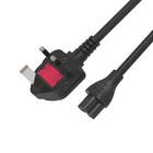 Heng-well Copper 3 Pin Uk Plug Pc Laptop Computer Monitor Ac power Cord Cable For Hair Dryer Power Cable