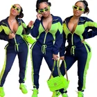 2019 New Products Women Autumn Long Sleeve Sexy Sport Casual Jumpsuits With Zipper