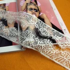 Bridal Wedding Veil Lace Trim Black White Eyelash French Lace trim 6.5cm wide