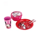 China best price wholesale BPA free reusable 3d cartoon printed plastic kids plate set