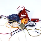 Custom Embossed Brand Name Logo Seal Lock Tag String Thread for Hang Tag