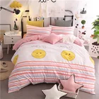 Bedding Set Kids Kids Bedsheets Pink Children Girl Bedding Set 4pcs Cute Panda Cartoon Kids Bedsheet