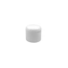 Custom white plastic jar embossed round shape flip top cap