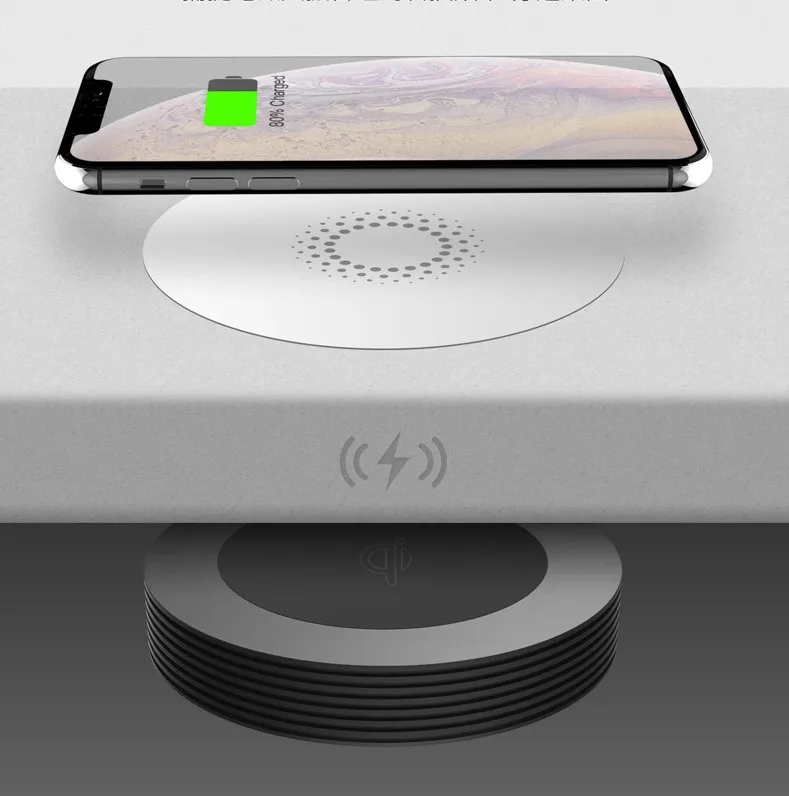 New style Invisible Wireless Charger10w qi wireless charger receiver wireless charger  British Specification  Plug
