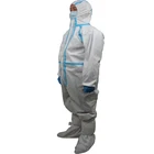 White Cleaning Hooded Nonwoven no sterile protective suit for hospital