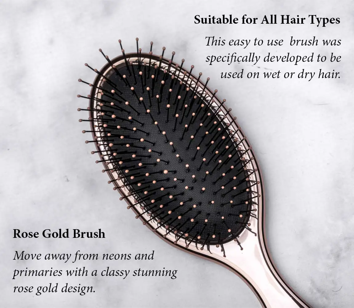 best paddle brushes with soft bristles rose gold