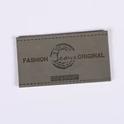 Custom Embossed Logo Design Garment Jacket Pu Jeans Leather Label For Clothing Handbags Hat Tshirt Cap