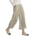 Amazon Well Popular Fashion Design Pants Casual Women Linen COTTON Trouser