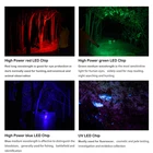 Boruit 多機能緑、赤、青 uv フラッシュライト、 IP68 防水充電式戦術的な led 懐中電灯