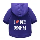 Pet Clothes Dog Winter Coat Fleece Hoodies with Hat in Blue