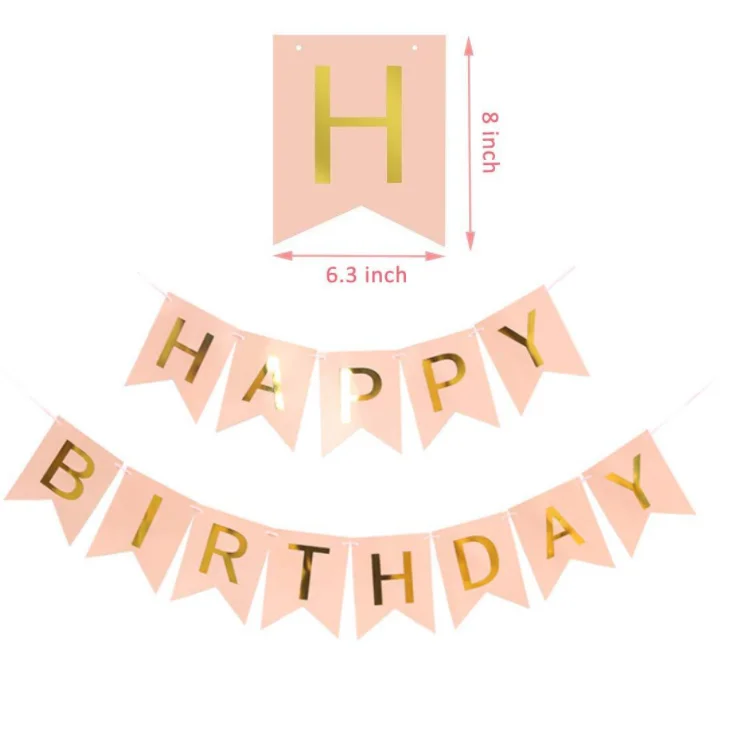 ywll pink and gold happy birthday decorations for women happy