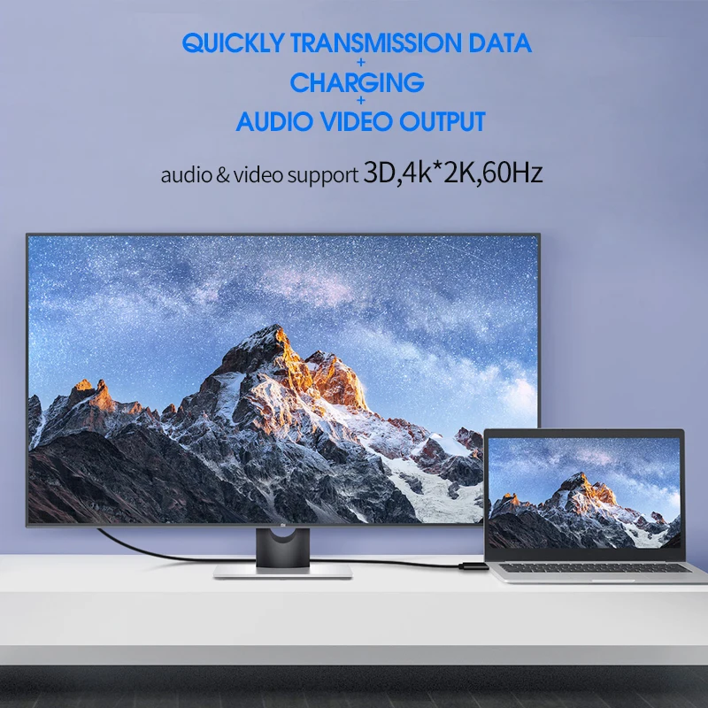 DOXCONN Audio Video 4K function USB-C Cable 10Gbps USB 3.1 type C 5A PD cable fast charger Gen 2 data cable for MacBook - ANKUX.COM