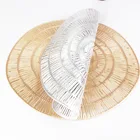 Pvc Round Placemat Pvc Placemat Vinyl PVC Fold Round 38cm Washable Injection Dining Placemat