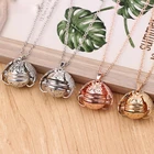 Hot Selling Expanding Ball Pendant Necklace Memory Floating Angel Wings Box Magic 4 Photo Box Locket Photo Necklace