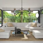 Fabric curved Wooden Sofa American New Design Fancy Sofa Living room Sofa